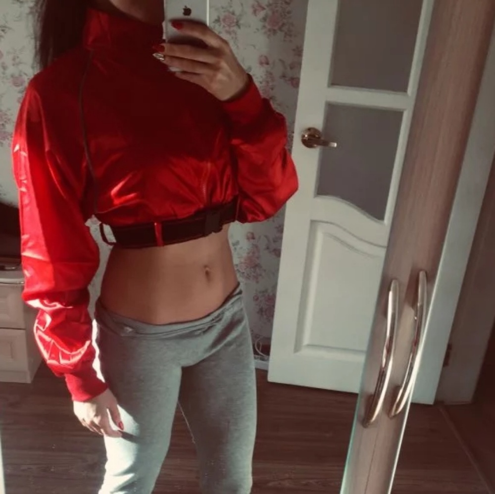 1 LEFT HP - Satin Reflective Cropped Bomber Jacket - Picture 6 of 8